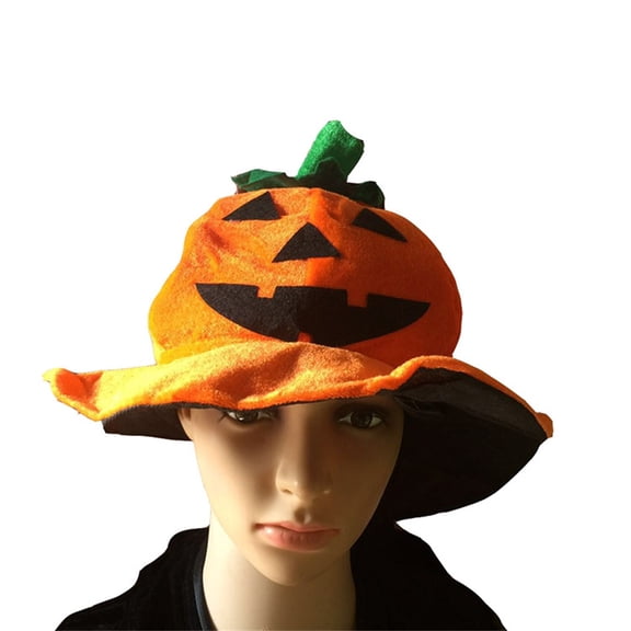 JIANLAI Halloween Pumpkin Hat Orange o‑Lantern Wide Brim Costume Headgear for Fancy Dress Masquerade