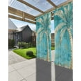 thumbnail image 3 of nqOlkjepod Outdoor Curtains for Patio Waterproof, Coastal Beach Tree Green Outdoor Privacy Panels Grommet, Vintage Tropical Flower Plant Blackout Outside Curtains for Porch/Cabana 54"x108", 1 Panel, 3 of 8
