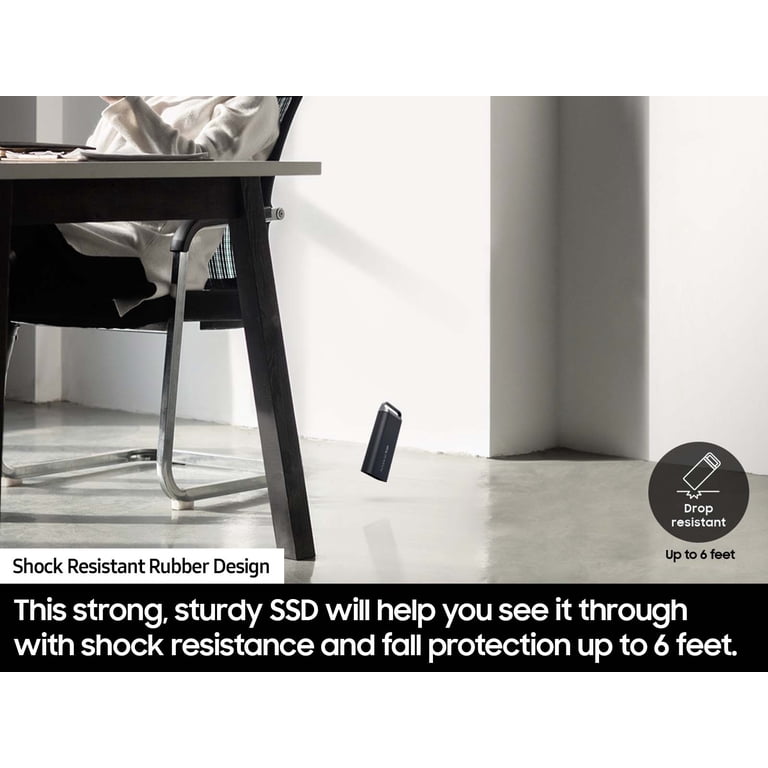 Samsung, Portable SSD, T5 EVO 2TB, USB 3.2 Gen 1, Black - Walmart.com