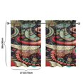 thumbnail image 4 of Paisley Design Kitchen Curtains - Vintage Tier Cafe Curtains for Bathroom Living RV Rod Pocket Window Drapes 36 Inch 2 Panels Set 28"x36" Window Treatment Tiers, 4 of 4