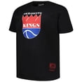thumbnail image 2 of Men's Mitchell & Ness Black Sacramento Kings Big & Tall Hardwood Classics Vintage Logo T-Shirt, 2 of 3