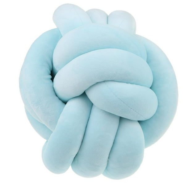 Almohada bo anudada Zulema Cojín suave del nudo decoración del hogar Azul
