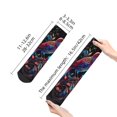 thumbnail image 4 of Rateoe Artistic Colorful Bird Pattern Quarter Crew Socks,Toe Seamed Ankle Socks,Cotton Cushioned Breathable Athletic Crew Sports Socks, 4 of 7