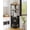 Black, variant on 72in Corner Wine Cabinet with Power Outlet, Industrial Wine Cabinet w/LED Strip&Glass Holder, 5 Tiers Liquor Cabinets Bar for Home, Small Space, Display Cabinets for, 12 Colors, Mesh Door