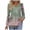 Hot Pink, variant on WRKEKC Long Sleeve T-Shirts for Women Vintage Print V Neck Loose Fit T-Shirt with Button Detail Casual Fall Winter Fashion Top
