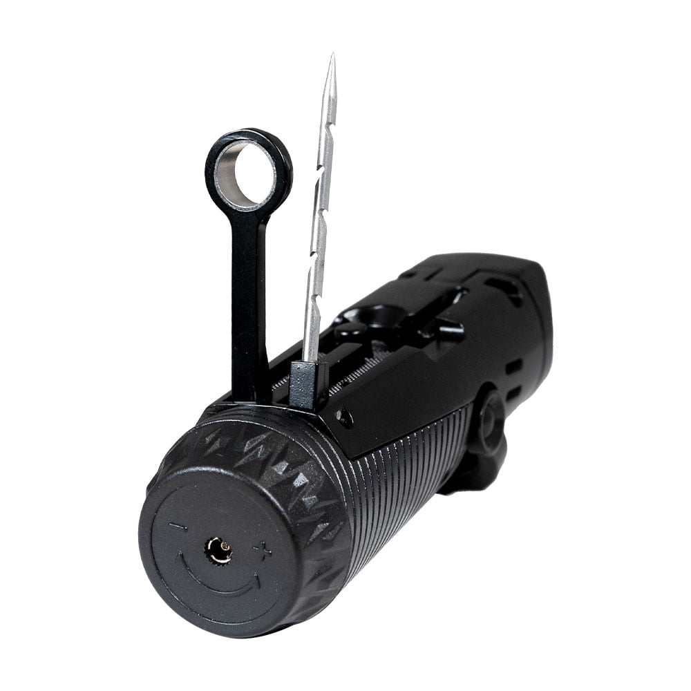 JetLine Regal Triple Torch Lighter with Punch Cutter - Black