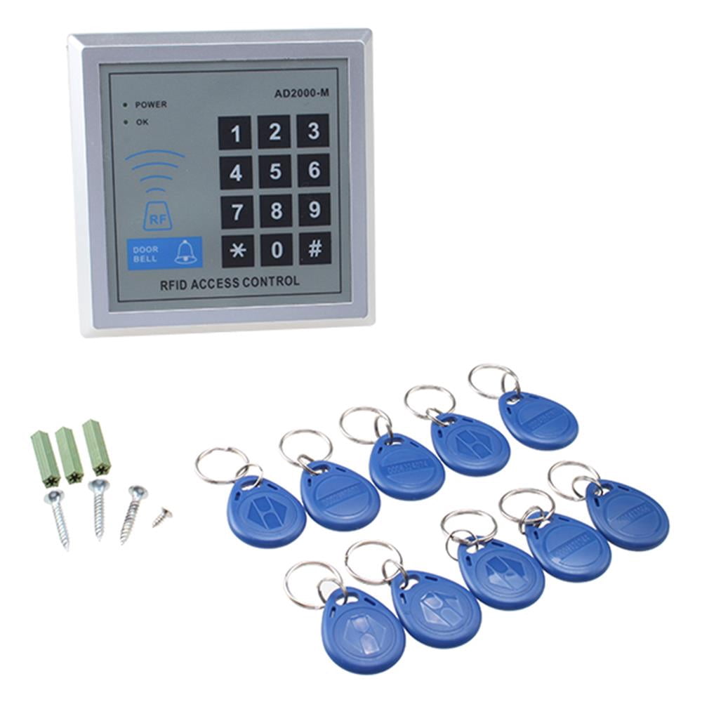 AGPtek  RFID Home Security Kit with 60kg 130LB Full set Electromagnetic Lock Door Access Control system Kit Entry keypad 10 Keys and Button