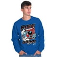 thumbnail image 4 of The Smurfs Kanji Rise and Grind Men Big & Tall Sweatshirt Brisco Brands 3X, 4 of 5