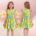 thumbnail image 6 of NAISIBABY Dresses for Girls, Cute Prints Summer Casual Ruffles Sleeveless Kids Flowy Play Dress Army Green Size 12, 6 of 7