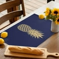 thumbnail image 5 of Placemat Pineapple Summer Fruit Placemats for Dining Table Yellow Blue Texture Washable Table Mats for Party Kitchen Dining Decoration, 5 of 7