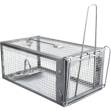 Humane Rat Trap, Chipmunk Rodent Trap That Work for Indoor and Outdoor Small Animal - Mouse Voles Hamsters Live Cage Catch and Release
