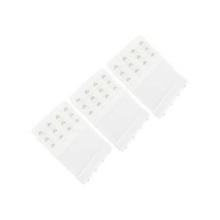 

DNDKILG 3 Pcs Womens Bra Extender 4 Hook 3 Row Comfortable Elastic Stretchy Bra Extender Strap White One Size