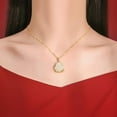 thumbnail image 3 of 14K Gold over S925 Natural Jade Maitreya Buddha Necklace, Vintage Peace Pendant, Elegant Jade Jewelry Gift for Wife's Serenity, 3 of 5