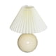 thumbnail image 1 of Lámpara de mesa LED plisada decorativa creativa vintage Lámpara de lectura que cuida la vista Cerámica Crema, 1 of 8