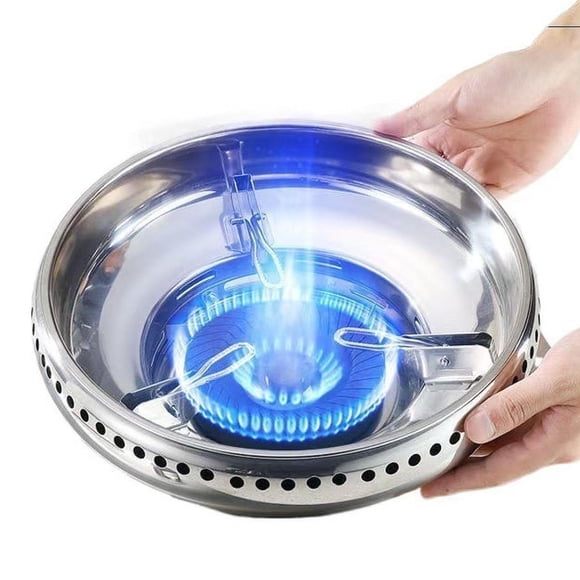 Soporte para wok a prueba de viento, estante de soporte para sartén Wok, gas que ahorra energía para acampar a gas con olla Capa única