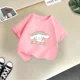 thumbnail image 3 of Bonita camiseta de algodón con dibujo de perro de orejas grandes de Sanrio para verano para niños y niñas, camiseta de manga corta para niños, 3 of 5