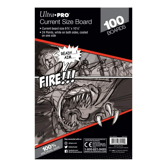 Tableros de cómic Ultra Pro de 24 puntos, tamaño actual 17x27 cm, 100 unidades