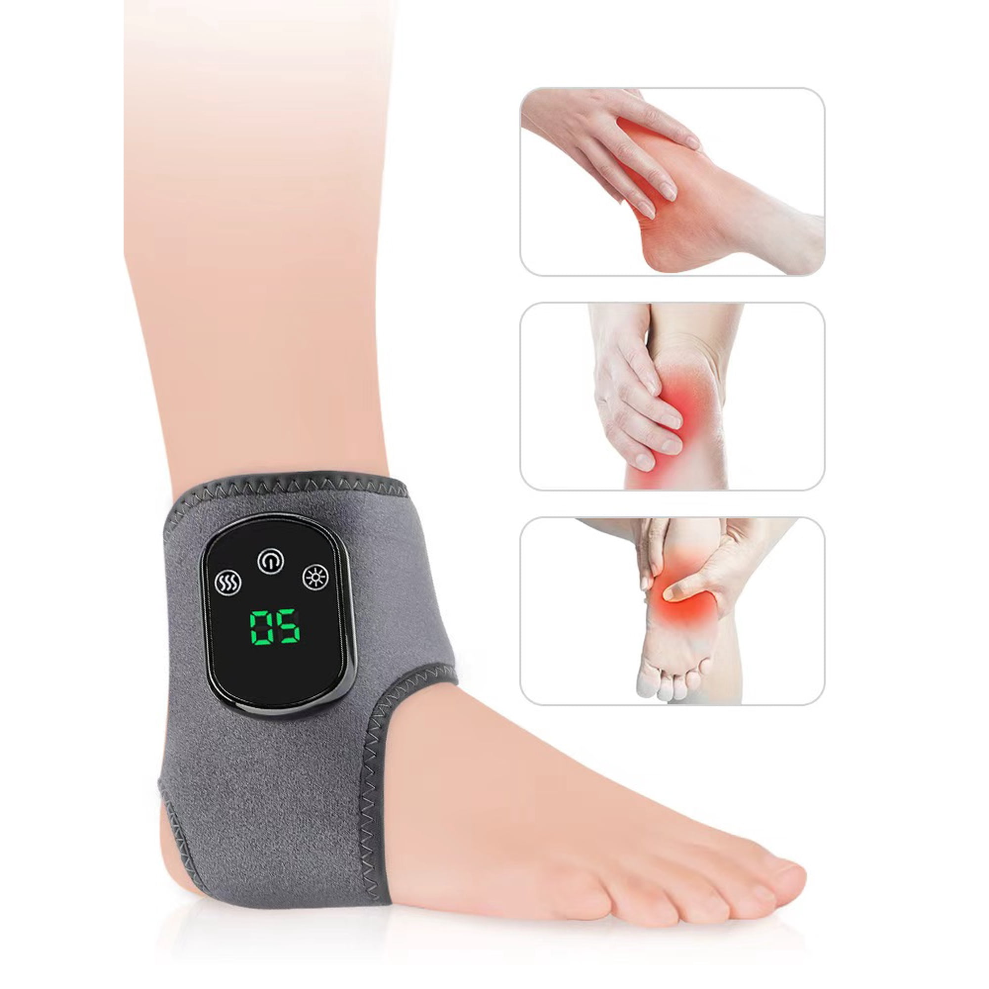 2026 Upgraded Vruelia Foot Massager, Foot Renew Triple Method Massager with 3 Vibration Modes & 5 Heat Levels, Ankle Massager for Circulation & Pain Relief, for Neuropathy (1PC)