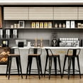 thumbnail image 2 of Bar Stools Set of 4 Bar Height Metal Barstools with Wood Seat Low Back Kitchen Bar Chairs, 2 of 6