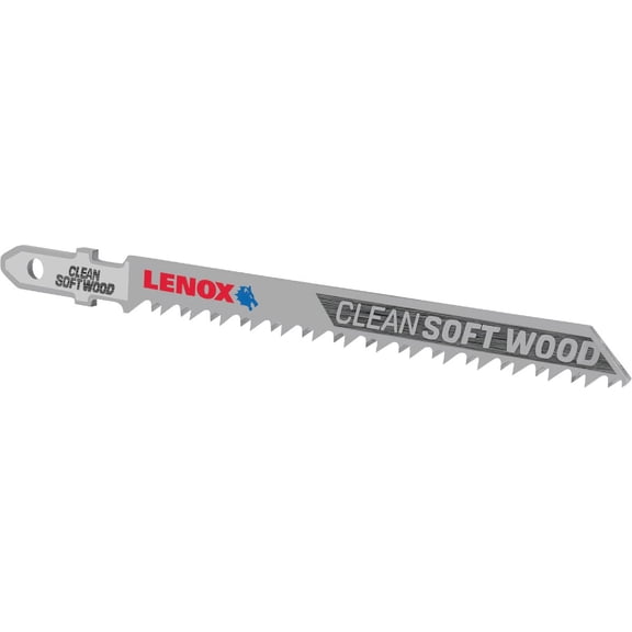 LENOX Tools 1990964 T-Shank Clean Wood Cutting Jig Saw Blade, 4" x 5/16" 10 TPI, 3 Pack