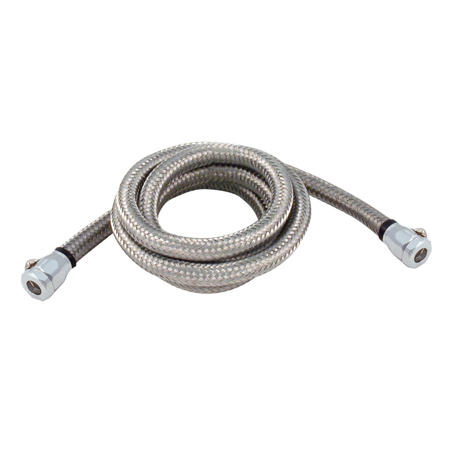 W//CHROME CLAMPS 29498 SPE Spectre Fuel Line For STAINLESS STEEL FLEX 3//8-3/'