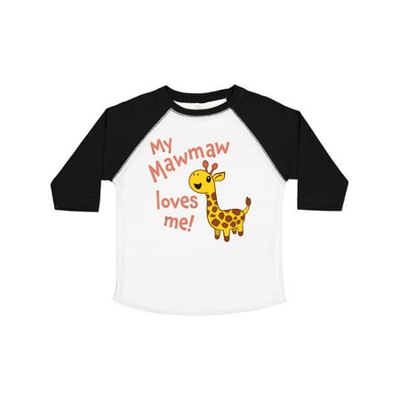 

Inktastic My Mawmaw Loves Me- Cute Giraffe Gift Toddler Boy or Toddler Girl T-Shirt