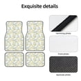 thumbnail image 4 of Zufioo Moon And Rabbit Print Car Floor Mats Four-piece Set, Car Interior Accessories - Corrosion-resistant, Non-Slip, Suitable for Cars, Trucks, Vans, 4 of 7