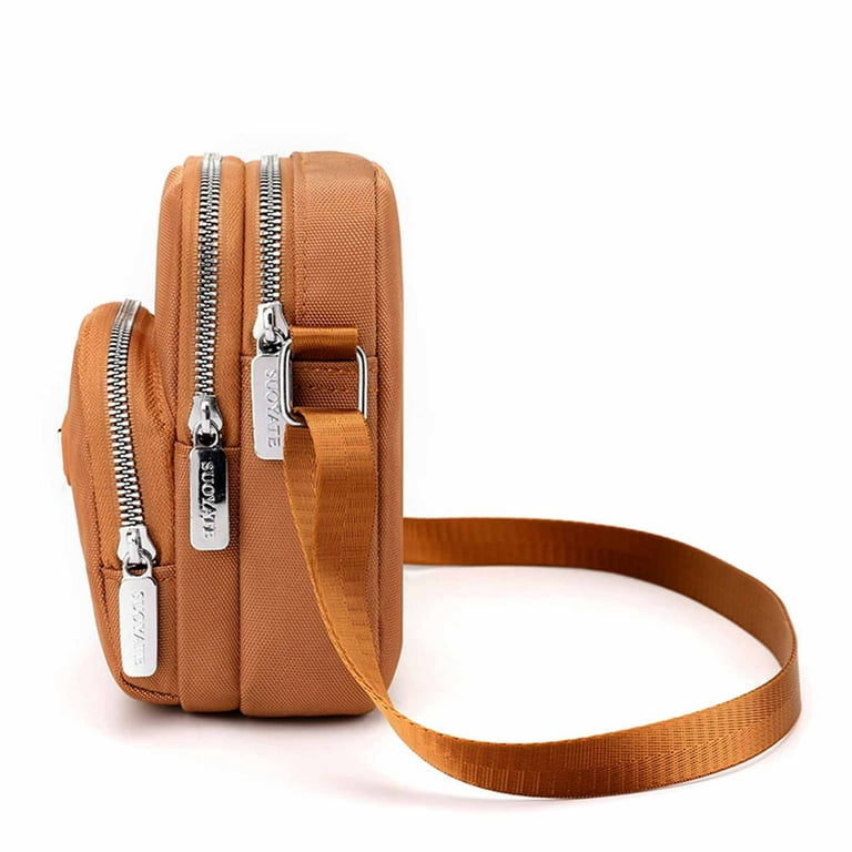 Pmuybhf Small Shoulder Bag for Men Straps for Crossbody Bags Women Gold 2024 New Solid Color Vertical Square Nylon One Shoulder Crossbody Cloth Mobile