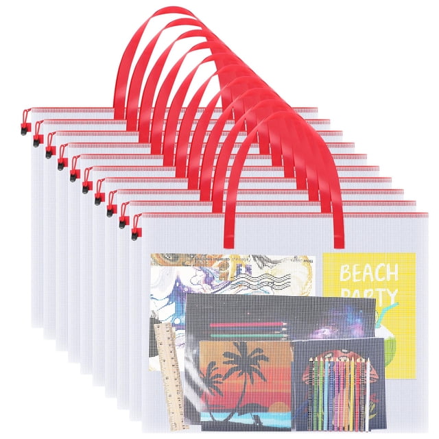 Bolsa Art Portfolio Reginary, 10 unidades, 48 x 64 cm, color blanco transparente