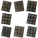 thumbnail image 1 of 8Pcs 3D Dorado Metálico Stickers Calcomanías Autoadhesivas Geométrico Consejos Decoraciones, 1 of 9