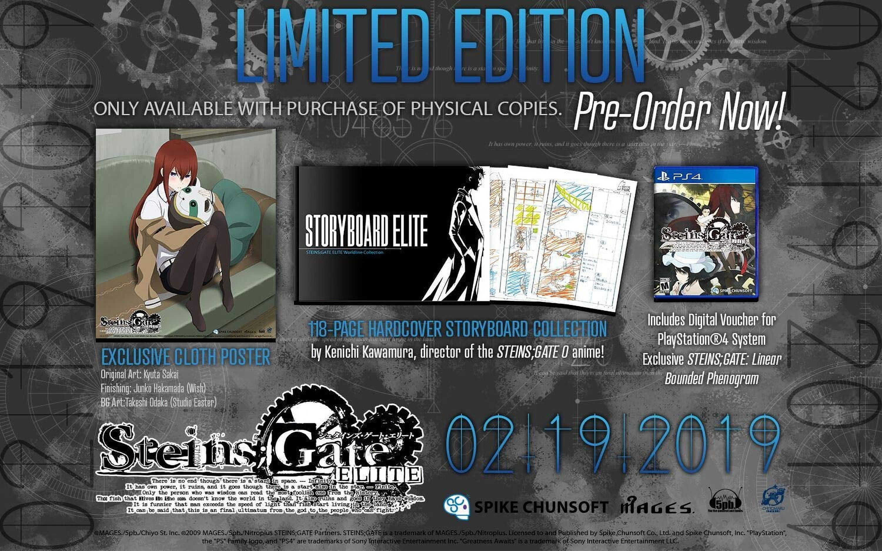 Steins;Gate Elite, Spike Chunsoft, PlayStation 4, 811800030001