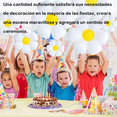 thumbnail image 5 of Globos Metálicos Con Forma De Flor De Margarita, 24 Unidades BLANCO, 5 of 5