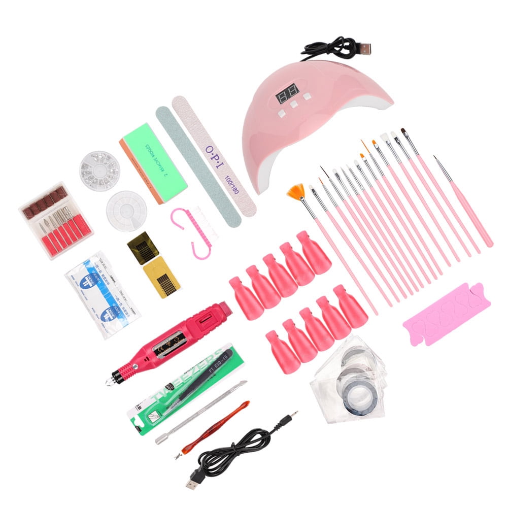 Suodoka Professional 54W Nail Art Tool Kit with UV LED Manicure Light, High-Speed Nail Drill, and Essential Gel Polish Set (22.0 x 19.0 x 17.0 inches / 55.8 x 48.2 x 43.1 cm)