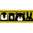 thumbnail image 2 of IBA Indianbeautifulart Yellow Penguin|Rabbit & Bear Face Cartoon Fabric Laces For Crafts Printed Velvet Trim Fabric Sewing Border Ribbon Trims 9 Yards 3 Inches, 2 of 2