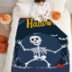 thumbnail image 1 of Manta de Franela para Halloween | Chal de Felpa Suave y Cálido | Estampado de Calabaza Fantasma Multicolor | Manta Acogedora para Sofá Cama y Siesta para Cualquier Temporada | Ligera para Viajes, Cam, 1 of 6