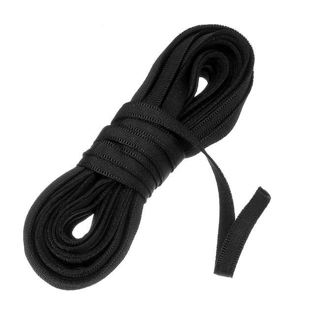 Uxcell 10 Yards Corset Boning Casing, 3/8"(10mm) Nylon Plush Boning for Sewing, Bra Cover Casing Elastic Band Tape for Lingerie Wedding Bridal Gown Dress, Black