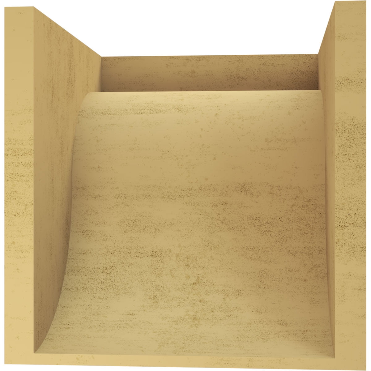 12"W x 12"D x 12"H Wide Del Monte Rough Cedar Woodgrain TimberThane Corbel, Primed Tan