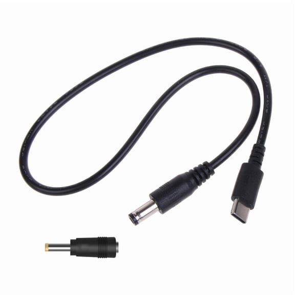 40cm/1m/2m Type C to DC4.0x1.7mm/5.5x2.1mm Power Cord Charging Cable Line 5V 9V 12V 15V 20V for Electronic Devices