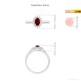 thumbnail image 5 of Angara Lab Grown Ruby Ring with Lab Diamond Halo in 14K White Gold for Women (Size-6x4mm) | Princess Diana Lab Created Ruby Ring (Ring Size - 6), 5 of 8
