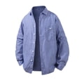 thumbnail image 1 of Flannel Shirt for Men, Casual Loose Fit Long Sleeve with Button Front and Chest Pocket in Checkered Plaid Pattern for Fall and Winter, 1 of 7