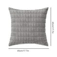 thumbnail image 2 of LYCAQL Corduroy Decorative Throw Pillow Covers 18x18 Inch Soft Boho Striped Pillow Covers Modern Farmhouse Home Decor for Spring Sofa Living Room Couch Bed Cream Gray, 2 of 8