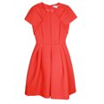 thumbnail image 1 of Dice Kayek Robe Plissée à Manches Courtes Rouge pour Femmes - 4, 1 of 2