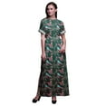 thumbnail image 1 of Bimba Robe Longue Maxi en Rayonne Imprimée de Baies Rouges et d'Oiseaux Bulbes pour Femmes avec Fente Latérale - Xxx-Grand, 1 of 6