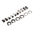 thumbnail image 2 of Pendientes de acero inoxidable Sunnimix 8 pares punk rock negro plateado para hombre, 2 of 8