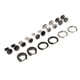 thumbnail image 2 of Pendientes de acero inoxidable Sunnimix 8 pares punk rock negro plateado para hombre, 2 of 8