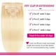 thumbnail image 4 of Extensiones de cabello humano real FZV con clip, 120 g, 8 unidades, rubio, 4 of 8
