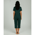 thumbnail image 2 of Real Essentials 2 Pack: Womens Pajamas Short Sleeve Sleepwear Tops and Capri Pants Pjs Print Pajama Sets (Available In Plus), 2 of 2