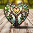 thumbnail image 4 of Vggrvlo Stained Glass Window Hanging Heart-shaped Tree Suncatcher for Windows Panels for Christmas Tree Decoration, Birthday Gift for Mom, 4 of 6