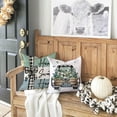 thumbnail image 5 of Farmhouse Pillow Covers 18x18 Set of 4 Eucalyptus Leaves Decorations Truck Sweet Home Spring Stripe Pillow Covers, Linen Cushion Case Gifts for Home Decor 176B, 5 of 6