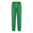 thumbnail image 4 of Inleife Womens Summer Pants Casual Elastic Waist Women New Fashion Bandage Solid With Pockets Sweatpant Full Length Pants, 4 of 5